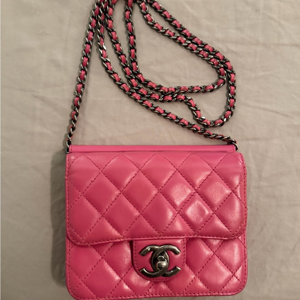 Authentic Chanel Classic Mini Square Single Flap … - image 5